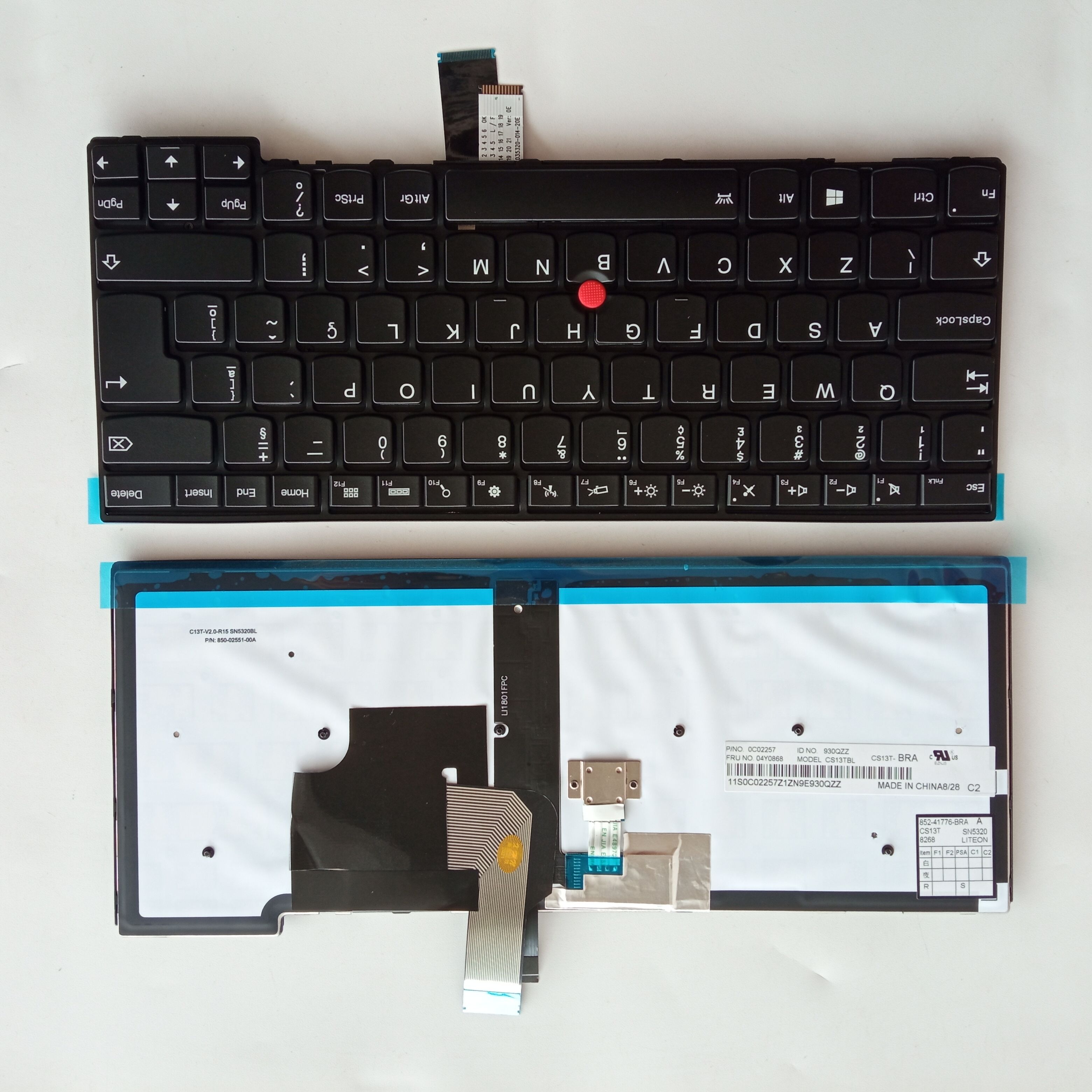Picture of New Replacement Laptop Keyboard For IBM E431/T440/T460/E440/T431/L440/T450/L450 BLACK FRAME BLACK With Point Backlit (OEM) BR Layout
